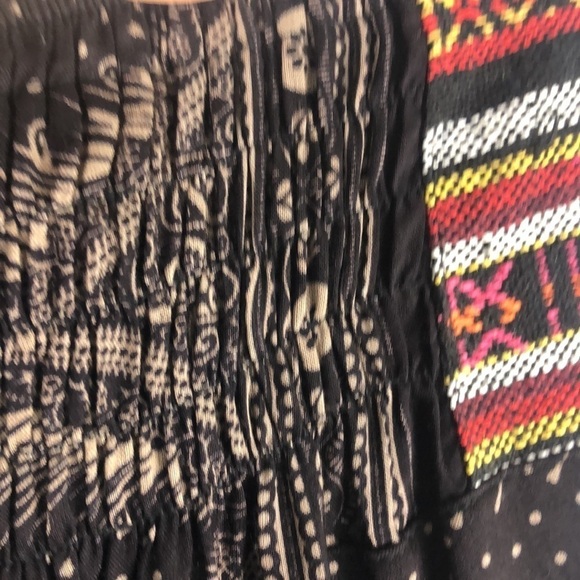 NEW Bali Queen Pocahontas Wide Leg High Rise Pants Embroidered Beach Travel - Picture 13 of 16